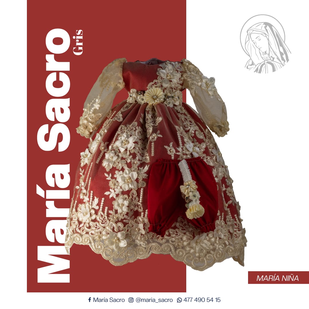 Vestido Divina Infantita con accesorios modelo Gris