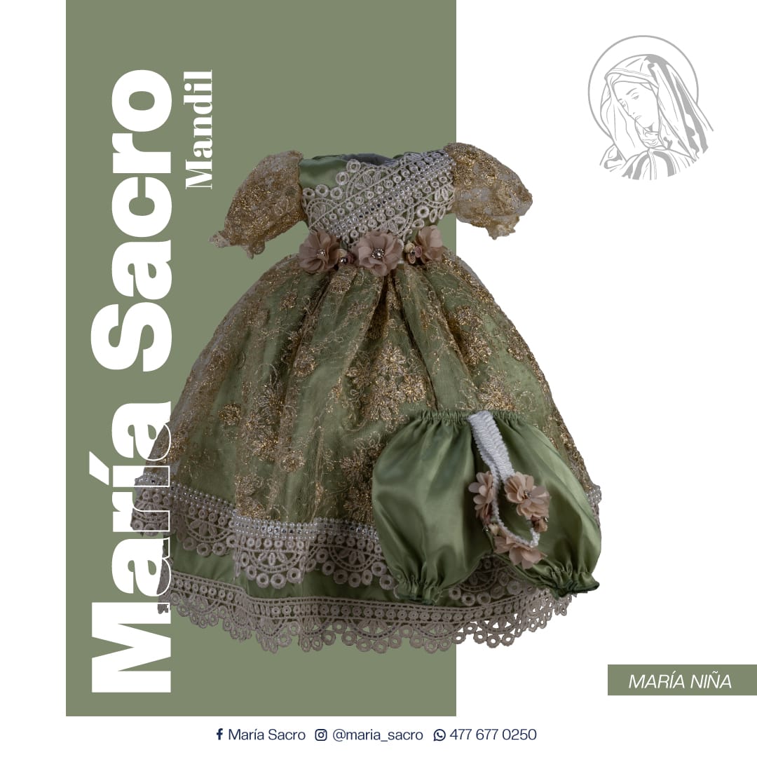 Vestido Divina Infantita con accesorios modelo Mandil