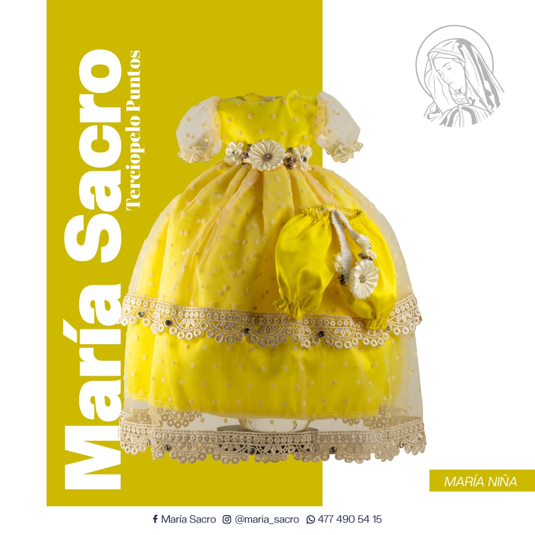 Vestido Divina Infantita con accesorios modelo Terciopelo Puntos