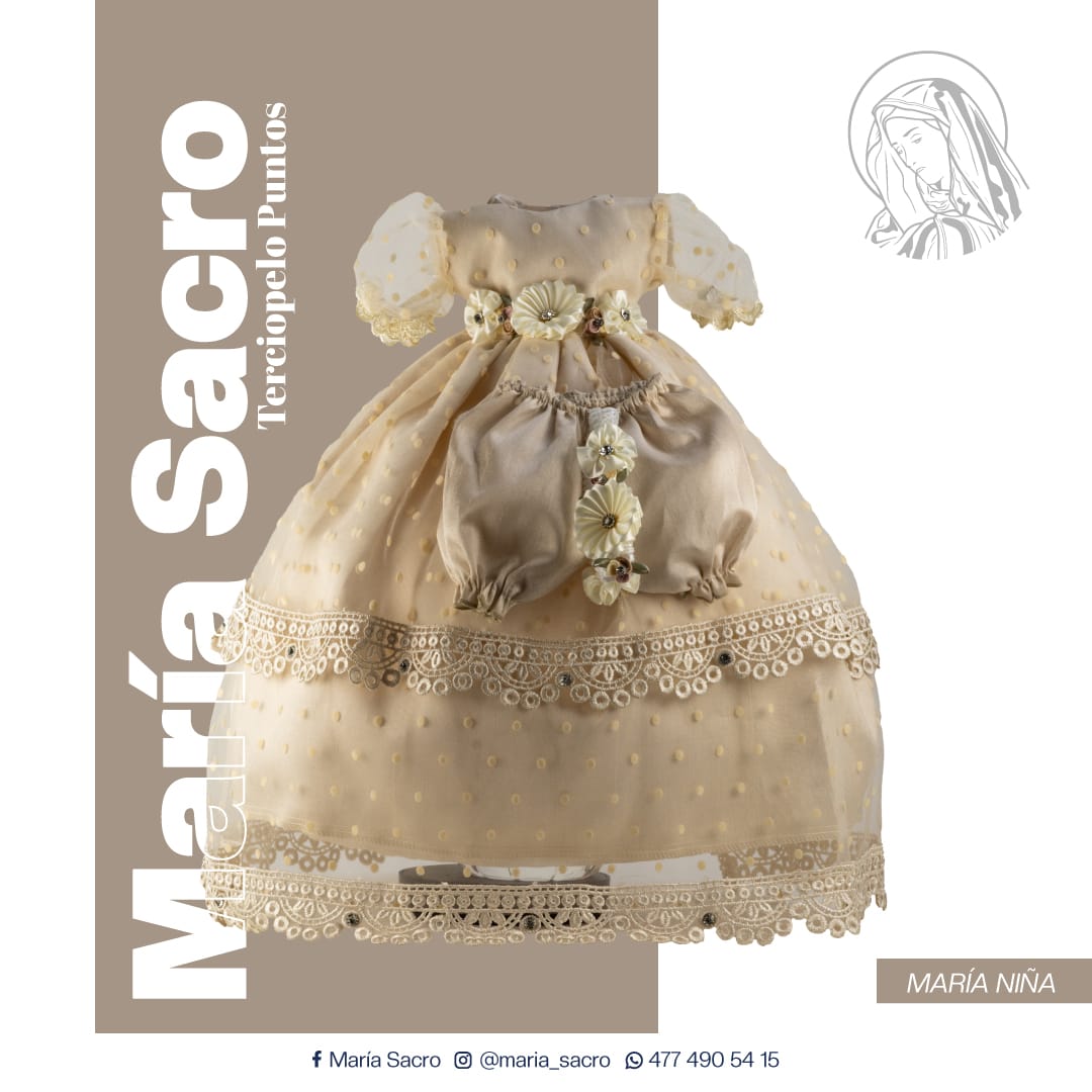 Vestido Divina Infantita con accesorios modelo Terciopelo Puntos