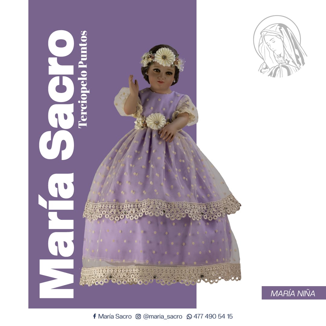 Vestido Divina Infantita con accesorios modelo Terciopelo Puntos
