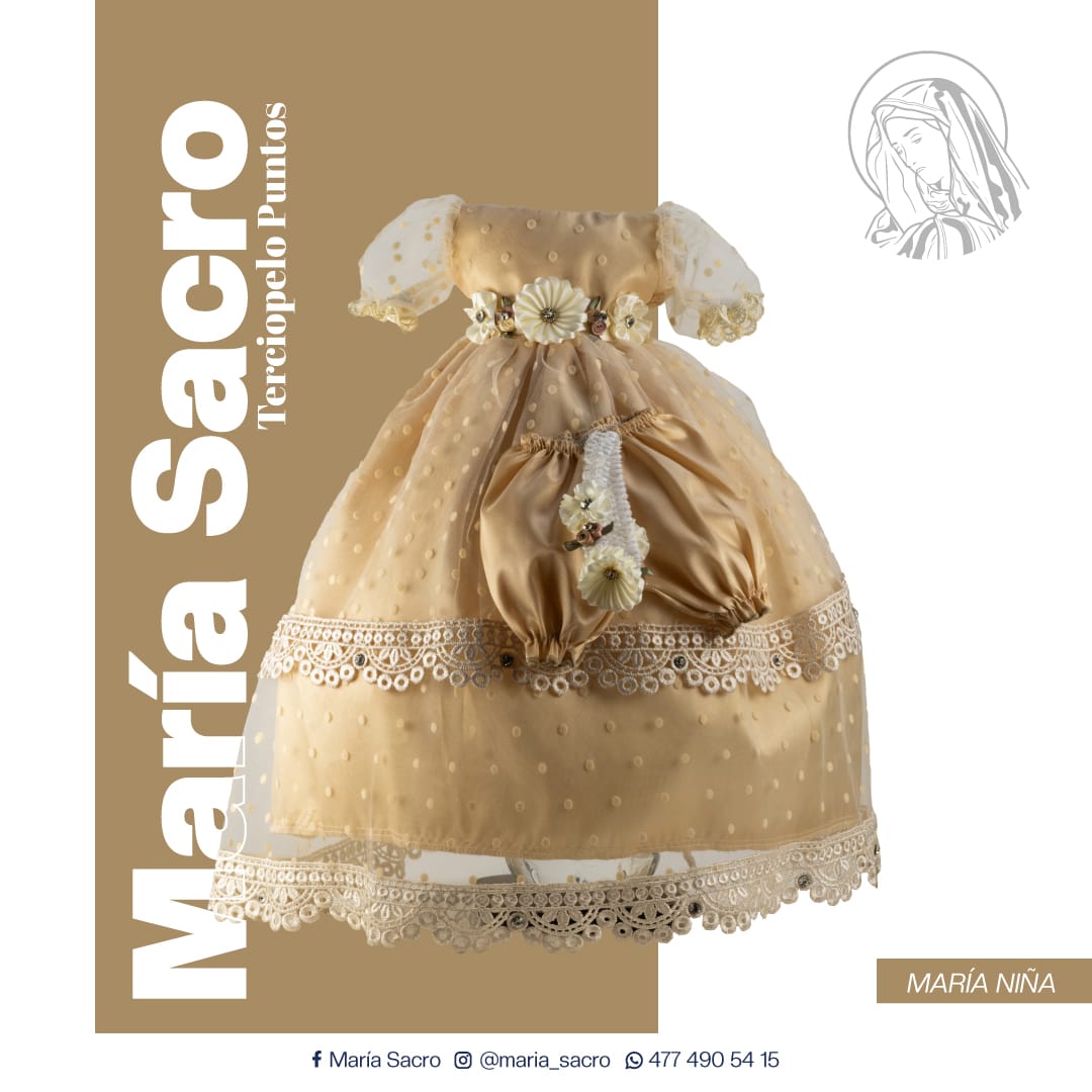 Vestido Divina Infantita con accesorios modelo Terciopelo Puntos