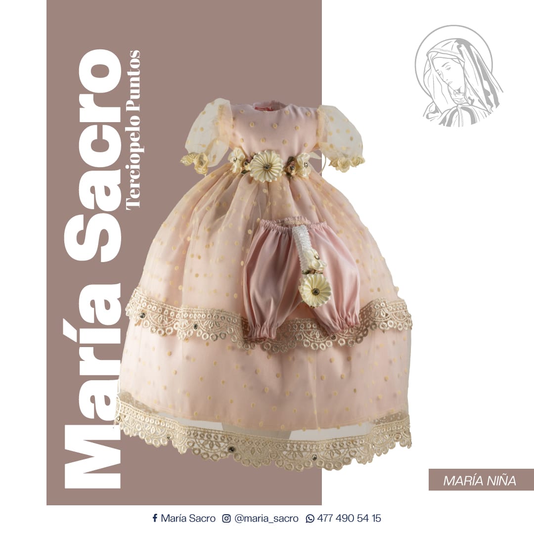 Vestido Divina Infantita con accesorios modelo Terciopelo Puntos