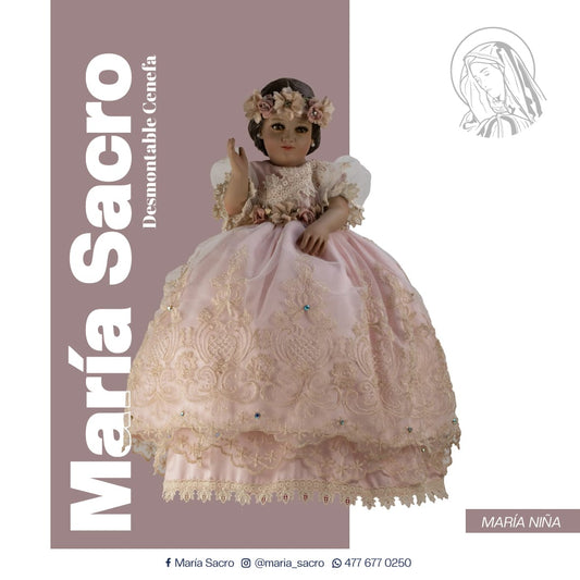 Vestido Divina Infantita con accesorios modelo Desmontable Cenefa