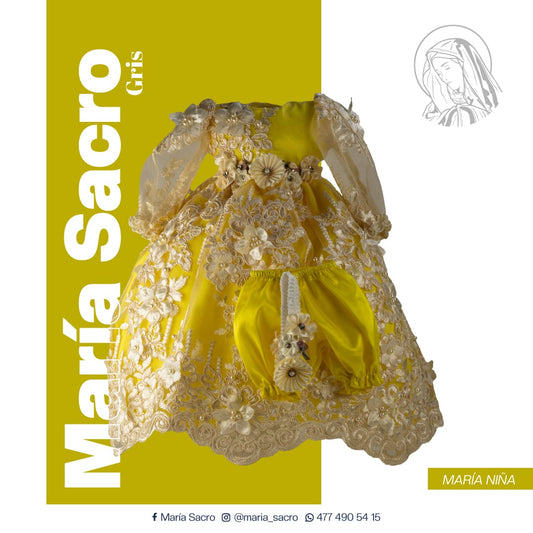 Vestido Divina Infantita con accesorios modelo Gris