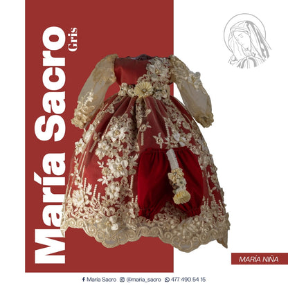 Vestido Divina Infantita con accesorios modelo Gris