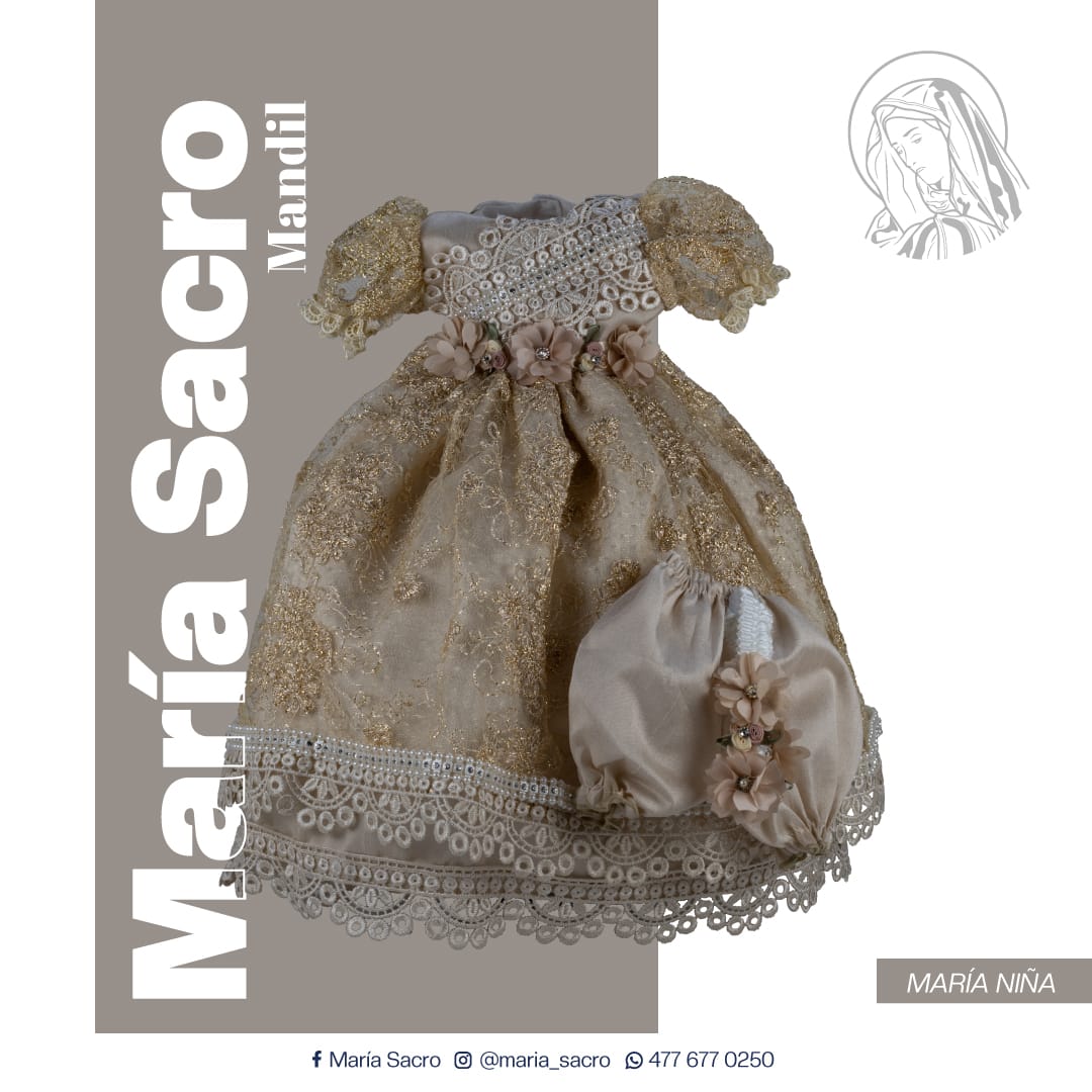 Vestido Divina Infantita con accesorios modelo  Mandil