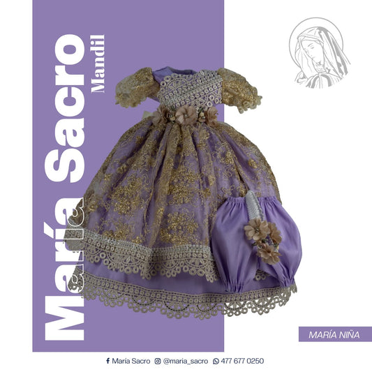 Vestido Divina Infantita con accesorios modelo  Mandil