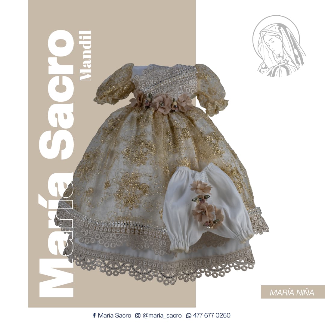Vestido Divina Infantita con accesorios modelo  Mandil