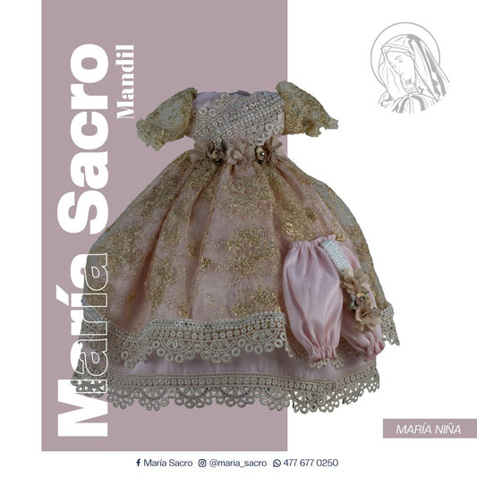 Vestido Divina Infantita con accesorios modelo  Mandil