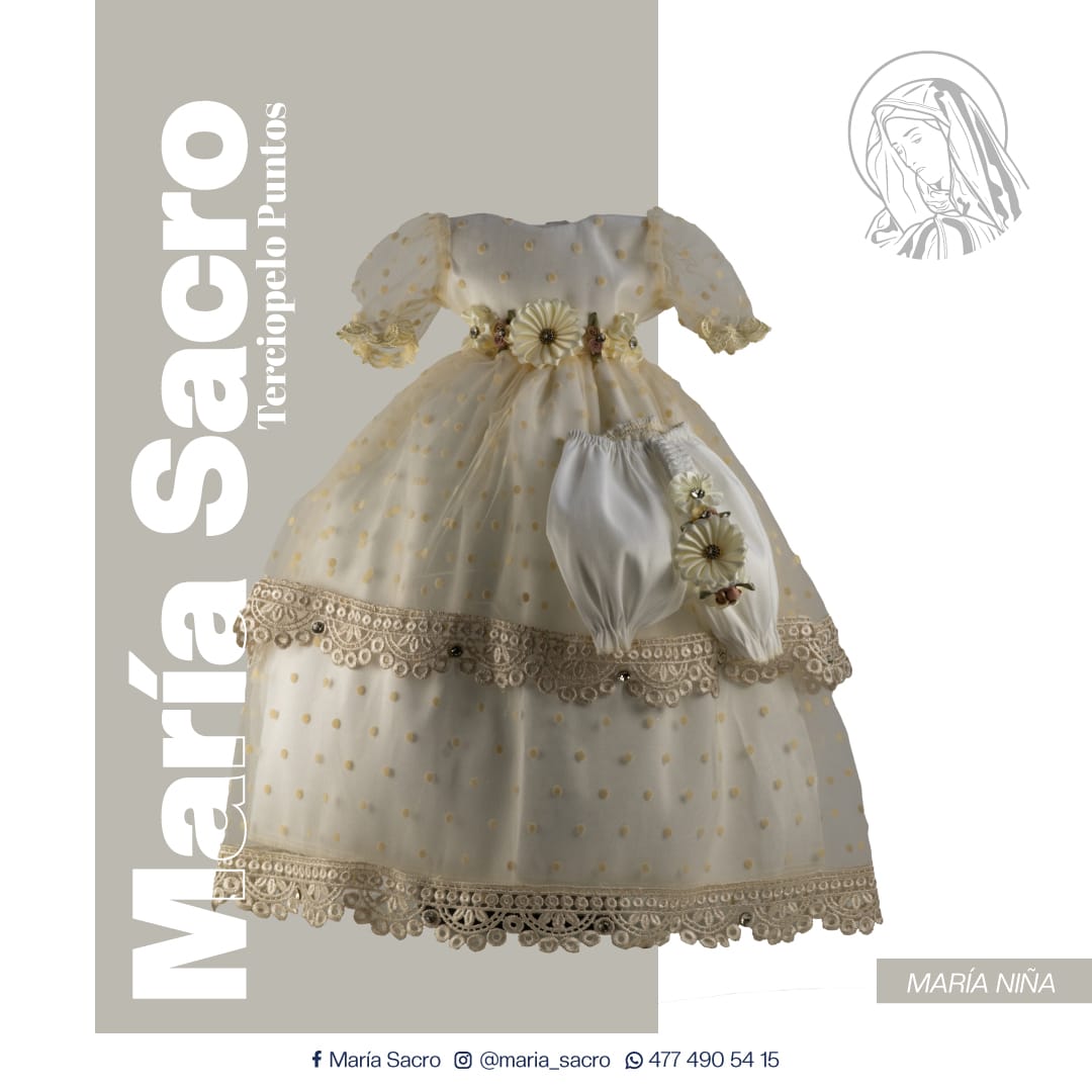 Vestido Divina Infantita con accesorios modelo  Terciopelo Puntos